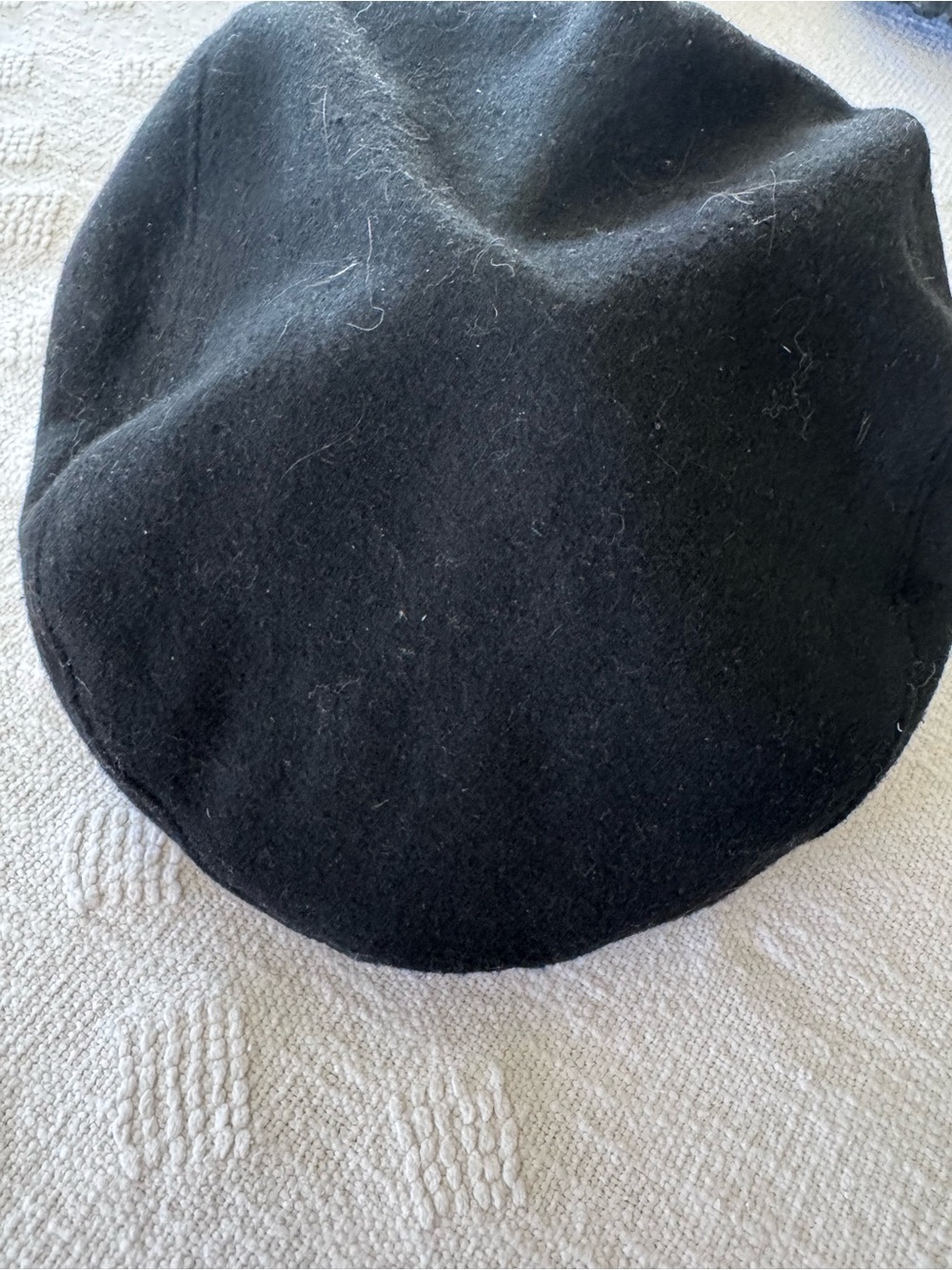 Broner Men’s Black Newsboy Hat Wool Suede Brim Large